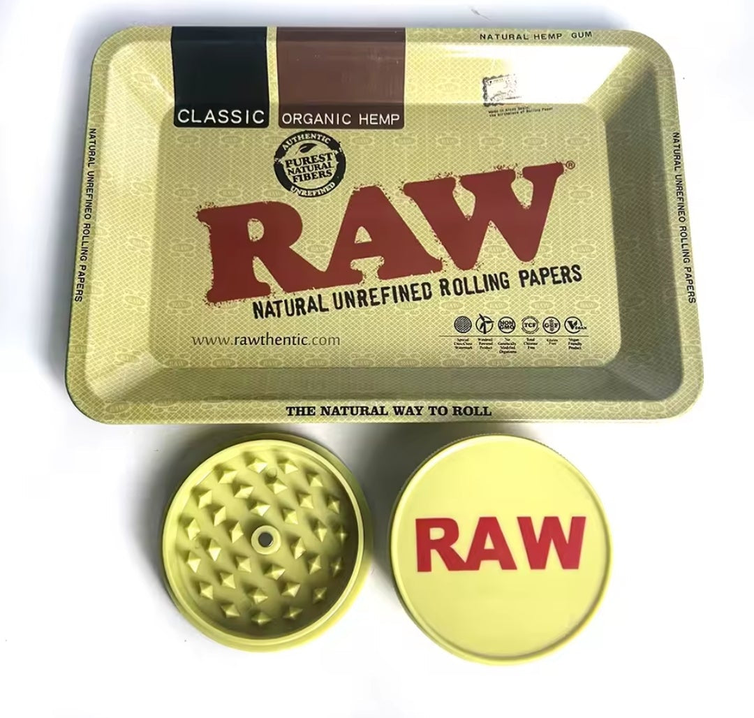 60mm 2-Layer Herb Grinder Set | Rolling Tray, Ashtray &amp; Storage Tube All-in-One Smoking Kit